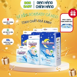 Tã/Bỉm Quần/Dán Bonbaby Cá Heo Xanh, Công Nghệ Đệm Mây Mềm Mại Thoải Mái & Chống Hằn - Đủ Size từ Newborn - 3XL