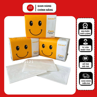 Giấy ăn Sakara cao cấp 1 tờ 4 lớp, giấy ăn gấu trúc 100% bột gỗ nguyên chất siêu mềm, mịn, không bụi giấy