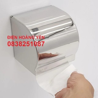 Lô giấy vệ sinh hộp kín Inox 304 dày dặn (đựng được cả giấy có lõi và không lõi)