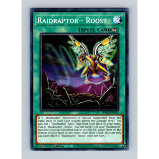 Thẻ bài yugioh spell raidraptor - roost - phni-en057 - common