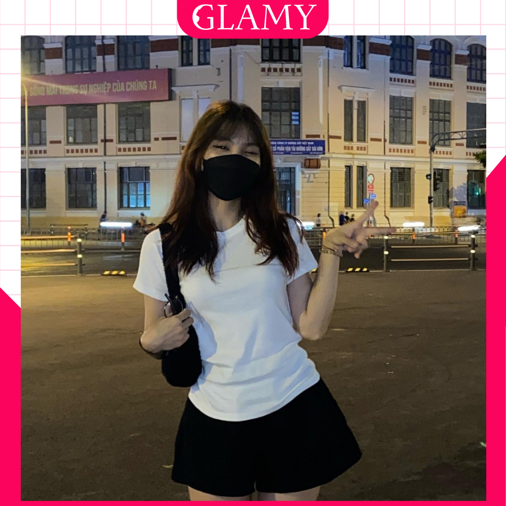ÁO THUN BABY TEE ĐƠN GIẢN , BASIC TEE FORM ÔM , BABY TEE BODY AC03