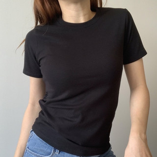 ÁO THUN BABY TEE ĐƠN GIẢN , BASIC TEE FORM ÔM , BABY TEE BODY AC03