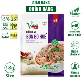 Combo 3 Gói Gia vị nấu Bún Bò Huế Vianco gói 18g gia vị nêm sẵn chuẩn vị - Gia vị  Việt Ấn