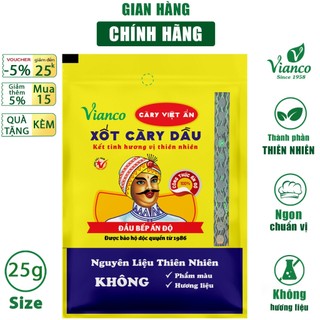 Sốt nấu Cà Ri Vianco gói 25g hiệu Ông Già Ấn Độ gia vị nêm sẵn chuẩn vị - Gia vị  Việt Ấn