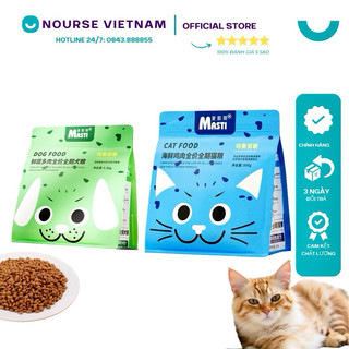 Hạt thức ăn khô cho mèo Masti Thức ăn khô cho chó mèo bổ sung dinh dưỡng tăng cân NourseVietnam