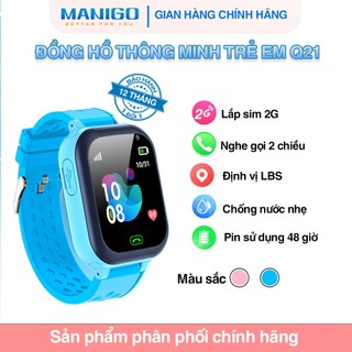 Đồng hồ thông minh trẻ em Geyan Q21 Định vị cảnh báo nguy hiểm Lắp sim nghe gọi Chống ẩm ướt PX7 Bảo hành 1 năm