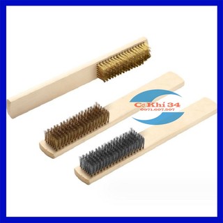 Bàn chải đánh gỉ sợi đồng, thép mềm cán bằng gỗ chắc chắn các kích cỡ