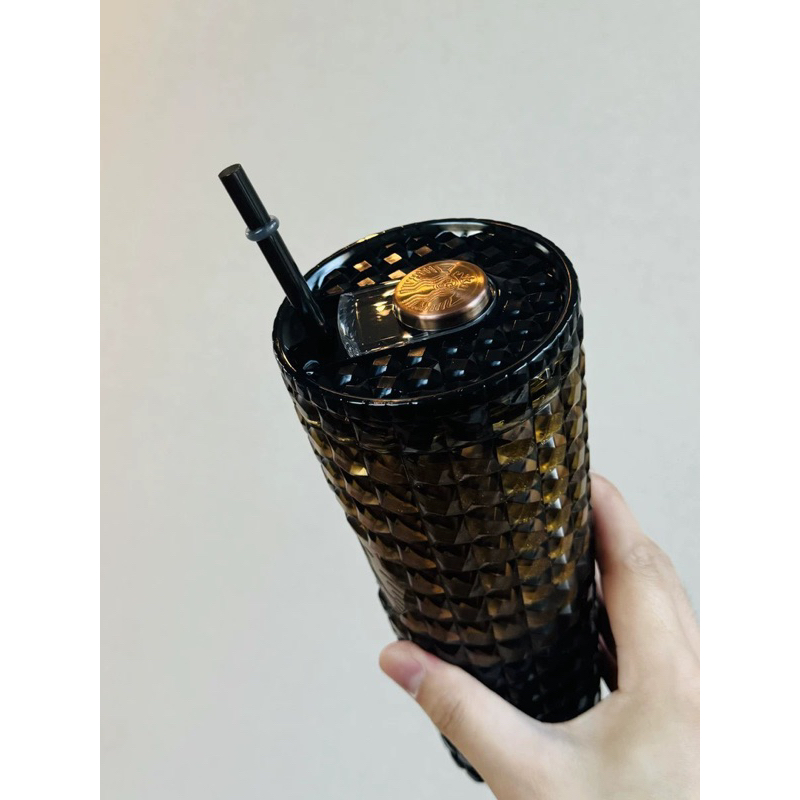 Độc lạ ly Starbucks đen vàng, nam nữ đều xài được, thích hợp làm quà tặng