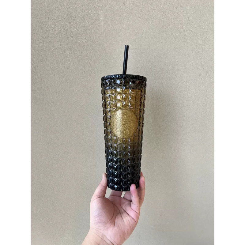 Độc lạ ly Starbucks đen vàng, nam nữ đều xài được, thích hợp làm quà tặng
