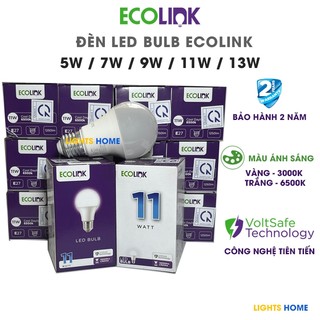 Đèn led bulb ecolink 5w, 7w, 9w, 11w, 13w - hàng chính hãng, giá tốt