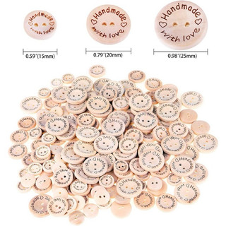 Nút gỗ Handmade - Có nhiều size - mua kèm len để được giảm giá