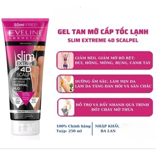 Gel tan mỡ làm nóng Eveline Slim Extreme 4D Clinic Slimming Activator - Chai 200ml