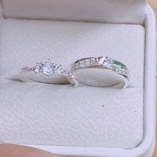 Nhẫn đôi nhẫn cặp bạc Bibi, Nhẫn đôi bạc thật cao cấp Bibi silver