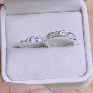 Nhẫn đôi nhẫn cặp bạc Bibi, Nhẫn đôi bạc thật cao cấp Bibi silver