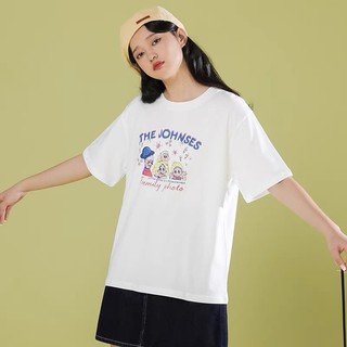 Áo thun nữ in hình thời trang MENINA, áo thun vải cotton 100% form rộng trẻ trung