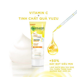 Sữa rửa mặt làm sáng da giảm mụn garnier 50ml