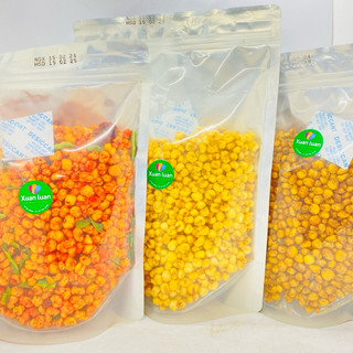 500G Ngô Giòn Xóc Mắm Cay, Ngô Nếp Sấy Giòn, Ngô Cay, Ngô Bò Lá Chanh đồ ăn vặt