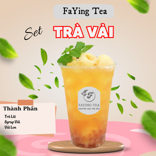 Set nguyên liệu trà vải lài tự pha 20 đến 25 ly - faying tea