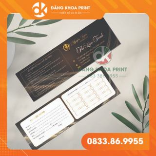 In thẻ liệu trình, thẻ bảo hành, thẻ khách hàng cho Spa, thẩm mỹ viện, Salon tóc