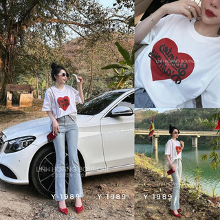 Áo phông đỏ chữ saint linh hoàng
