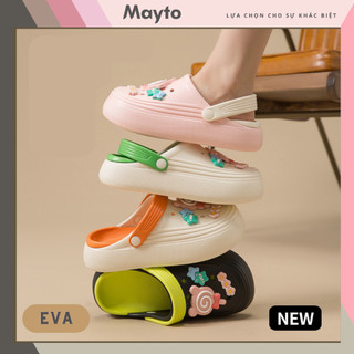 Dép cross sục nữ đế cao 3cm Sticker kẹo@ Mayto kiểu sandal quai hậu dễ thương CS-51