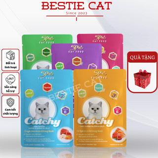 Pate dành cho mèo 5plus catchy cá ngừ mix gói 70g