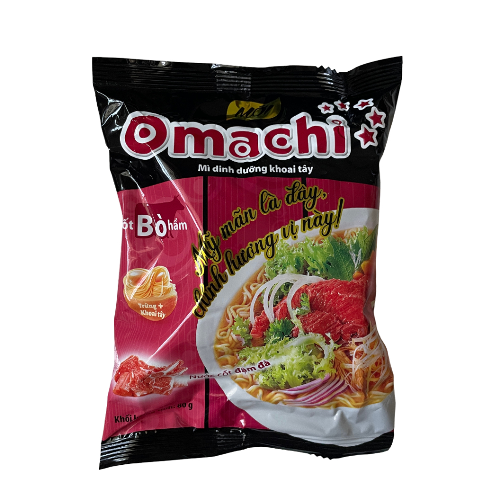 Lẻ 1 Gói Mì Omachi Xốt Bò Hầm Gói 80G