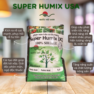 Super humix usa 1kg - dạng vảy cao cấp - humic acid - fulvic acid.