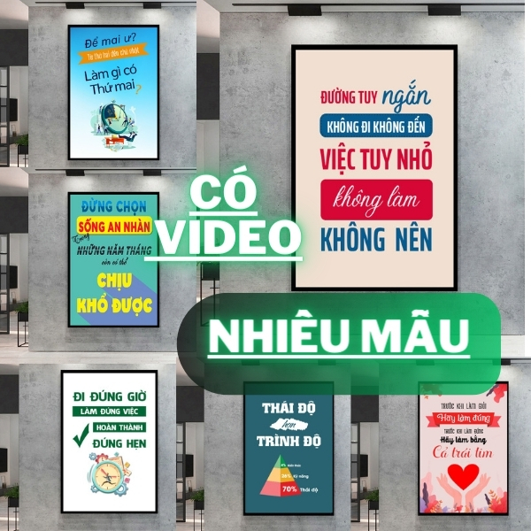 Tranh văn phòng cổ động treo công ty tạo động lực tranh slogan decor khẩu hiệu nhiều mẫu chất liệu t