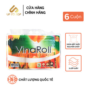  Giấy vệ sinh PREMIER VinaRoll Không Lõi Siêu Dai 6 cuộn  lốc 