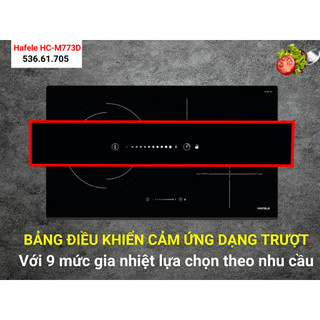 Bếp điện từ kết hợp hafele,hc-m773d/536.61.705, bếp ba vùng nấu :2 từ + 1 điện, kính schott ceran
