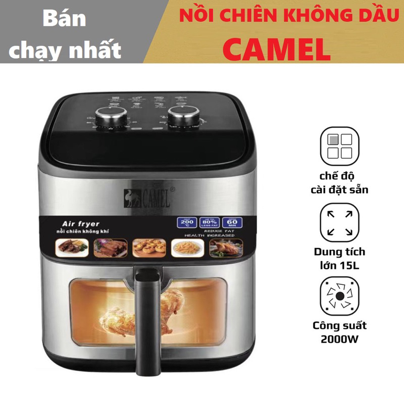 Nồi chiên không dầu 15L CAMEL , Bảo hành 12 tháng