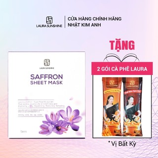[Tặng 2 Gói CF Laura] Hộp 5 Mặt nạ dưỡng da tinh chât nhuỵ hoa nghệ tây Laura Sunshine Saffron 25ml