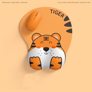 Miếng lót chuột Mouse Pad có đệm cổ tay hình Hổ vàng 3D