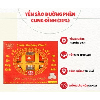Combo 10 hộp nước yến đường phèn 22% + 2 đông trùng 18% tổ yến cao cấp siêu ngon - yến sào cung đình