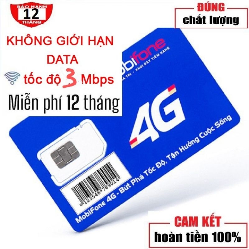 SIM 4G MobiFone 1 tỷ Gb