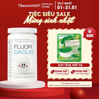 Viên ngậm bảo vệ sức khỏe răng miệng, chống sâu răng flour daglig 90 viên