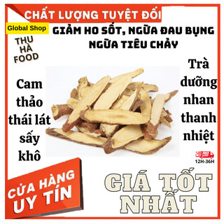 Cam thảo thái lát sấy khô loại 1. Cam thảo pha trà dưỡng nhan thanh nhiệt giảm ho-sốt, ngừa đau bụng