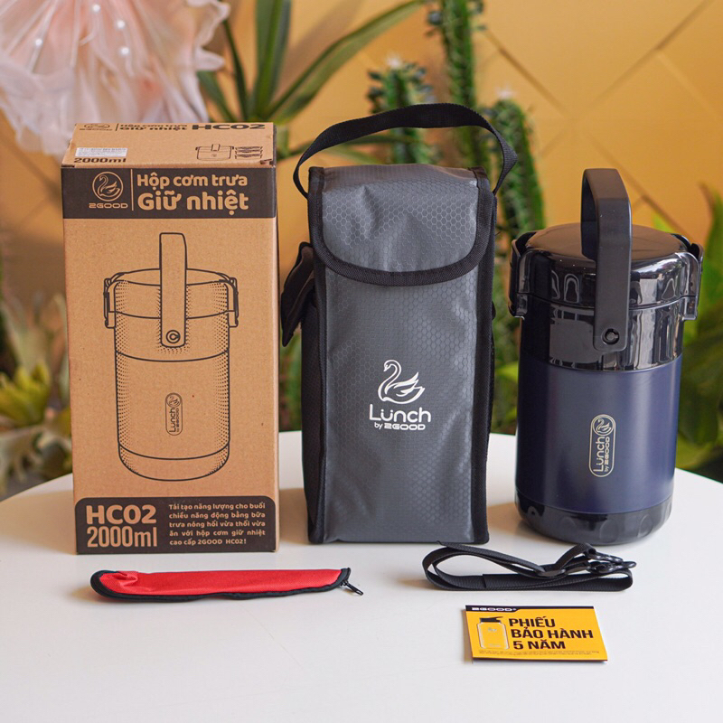 Hộp Cơm Giữ Nhiệt 2Good HC02 (2000ml) giữ nhiệt 6 tiếng