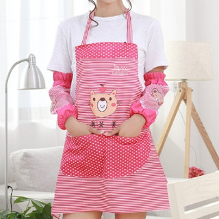 Tạp dề nấu ăn cho nhà bếp hình cute chống thấm nước dầu mỡ, tạp dề có túi đựng tiện lợi, có dây đeo cổ