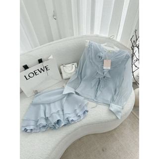 SET ÁO SƠMI KÈM CHÂN VÁY XẾP LY