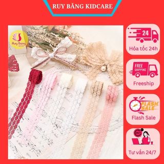 Ruy băng ren 25mm dùng làm nơ kẹp tóc, nơ trang trí, phụ kiện may mặc...