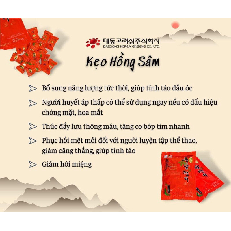 Kẹo Hồng Sâm và Kẹo Hắc Sâm