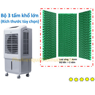 Bộ 3 tấm làm mát quạt hơi nước khổ lớn tự chọn (tấm sóng nhỏ 4mm)