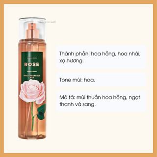 Mist Xịt Toàn Thân BBW Rose 236ml Từ Mỹ