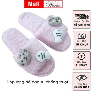 Dép lông ấm GD003 WANNABE dép mang trong nhà sang chảnh khi phối với đầm ngủ lâu lâu mang ra ngoài cũng xinh lắm nha