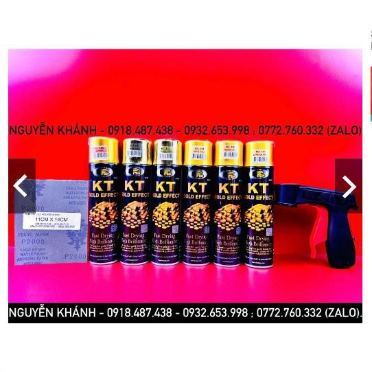 Sơn phun mạ vàng kt gold effect ( Bosny) có 6 mã màu