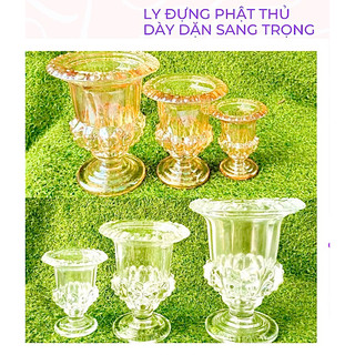 Ly đựng phật thủ, ly cắm hoa nghệ thuật- Cốc bày phật thủ thuỷ tinh dày dặn, thiết kế đẹp dùng để trưng bày phậ
