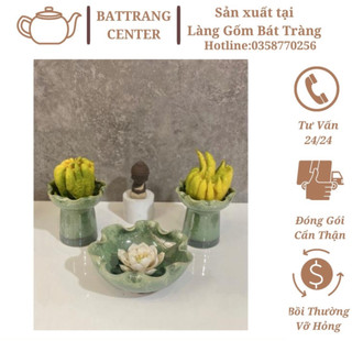 Ly bày phật thủ men hỏa biến hàng cao cấp gốm sứ Bát Tràng