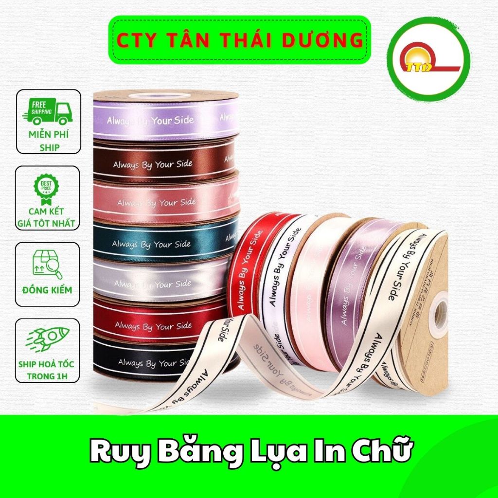 Ruy Băng Lụa In Chữ 2,5Cm Đẹp